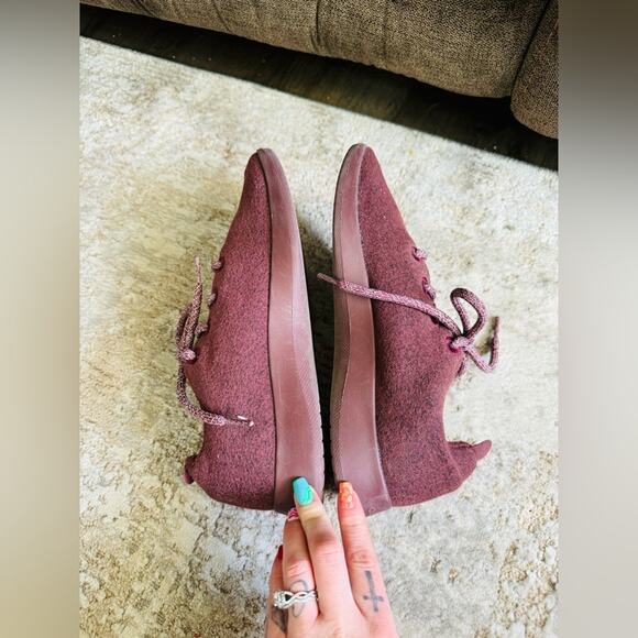Allbirds Women’s Tuke Wool Runners burgundy maroon woman’s size 10 - Picture 6 of 8